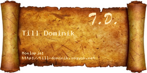 Till Dominik névjegykártya