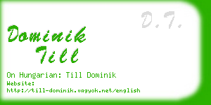 dominik till business card